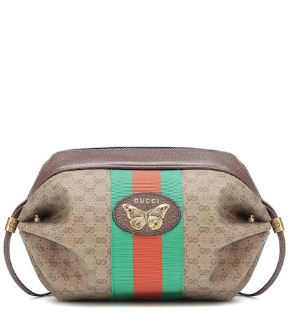 Gucci Mini Gg Leather-trimmed Shoulder Bag