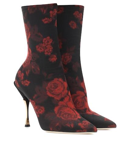 Dolce & Gabbana Cardinale Jacquard Ankle Boots