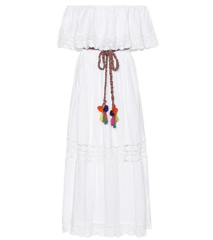 Roksanda Santorini Off-the-shoulder Cotton Dress