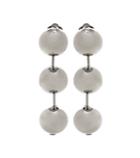 Balenciaga Metal Pearl Clip-on Earrings