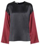 Vince Two-tone Silk Top