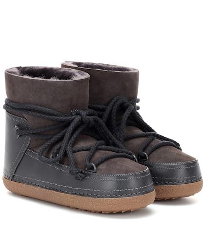 Lemlem Classic Leather And Fur Boots