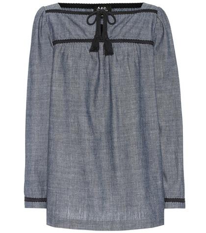 Miu Miu Cotton Chambray Top