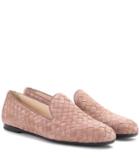 T By Alexander Wang Intrecciato Suede Loafers