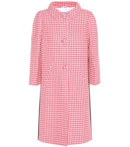 Prada Houndstooth Virgin Wool Coat