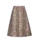 See By Chlo Printed Wool-blend A-line Skirt