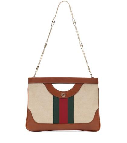 Gucci Vintage Large Canvas Shoulder Bag