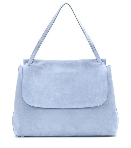 The Row Top Handle 14 Suede Shoulder Bag
