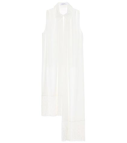 Balenciaga Assymetrical Silk Blouse