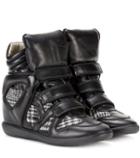 Isabel Marant Bekett Leather Wedge Sneakers