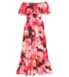 Msgm Floral Cotton Maxi Dress