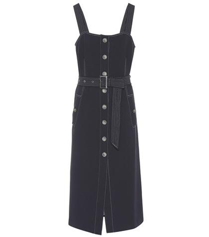 Veronica Beard Belted Button-front Dress