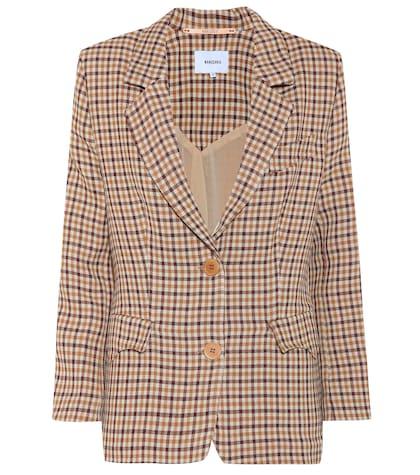 Nanushka Jerome Checked Wool Blazer
