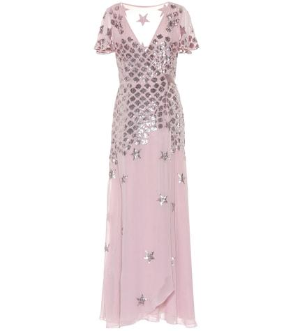 Temperley London Starlet Embroidered Chiffon Dress
