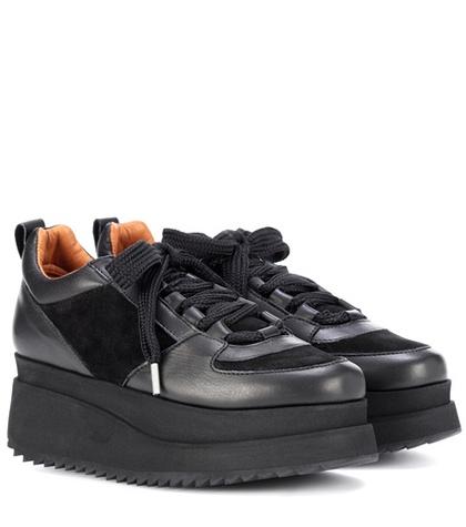 Ganni Naomi Leather Platform Sneakers