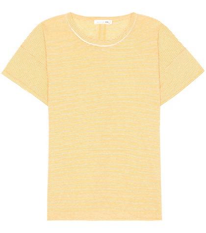Rag & Bone Striped Linen-blend T-shirt