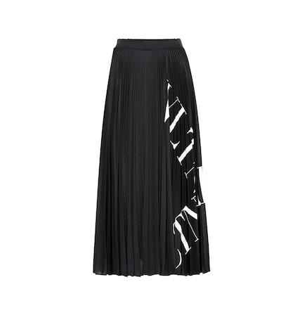 Karla Colletto Vltn Pleated Jersey Midi Skirt