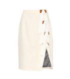 Altuzarra Sorbonne Leather-trimmed Cotton Skirt