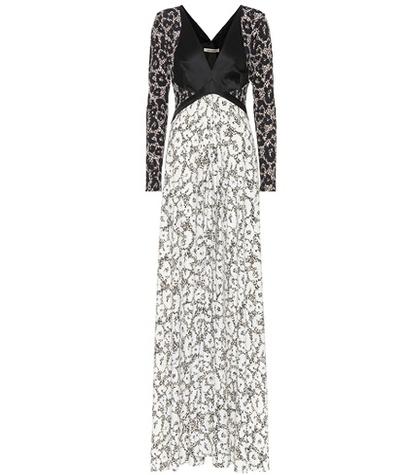 Roberto Cavalli Printed Long-sleeved Maxi Dress