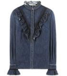 Stella Mccartney Ruffled Denim Shirt