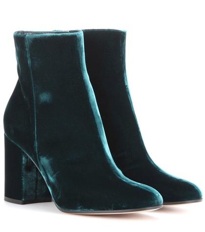Gianvito Rossi Exclusive To Mytheresa.com – Rolling 85 Velvet Ankle Boots