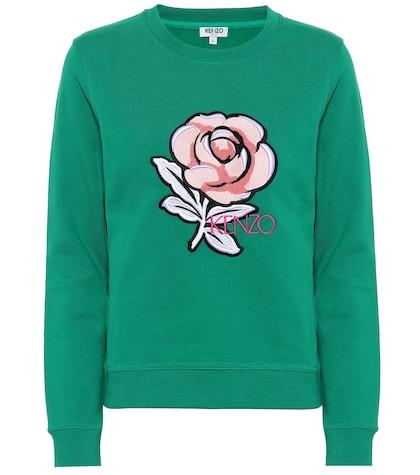 Kenzo Appliquéd Cotton Sweater