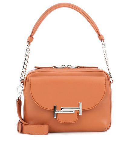 Miu Miu Double T Leather Shoulder Bag