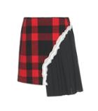 Francesco Russo Wool-blend Plaid Skirt