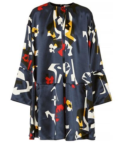 Roksanda Natani Printed Silk Minidress