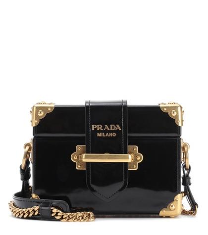 A.p.c. Cahier Patent Leather Shoulder Bag