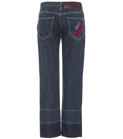 Loewe Embroidered High-waisted Jeans