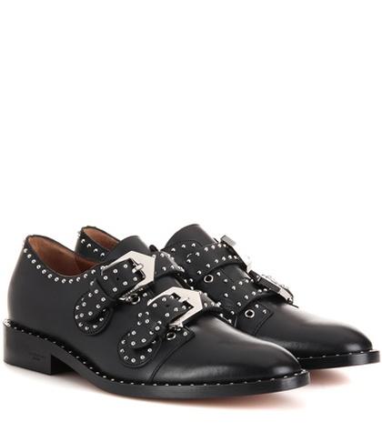 Marc Jacobs Elegant Embellished Leather Monk Strap Shoes