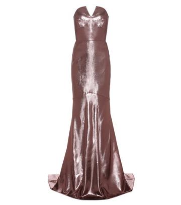 Philosophy Di Lorenzo Serafini Brenner Metallic Silk-blend Gown
