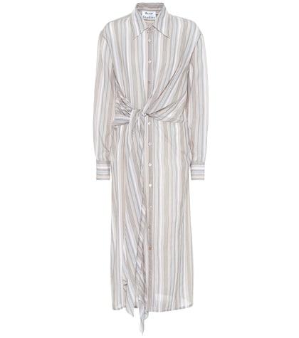 Acne Studios Striped Cotton Shirt Dress