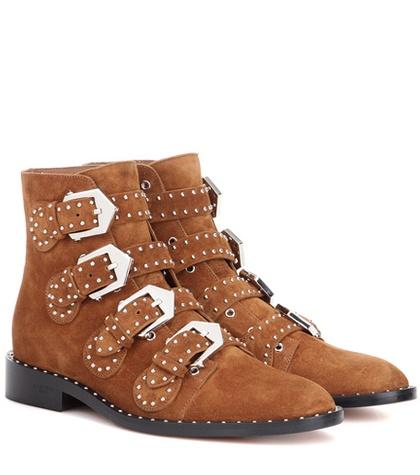 Givenchy Elegant Embellished Suede Boots