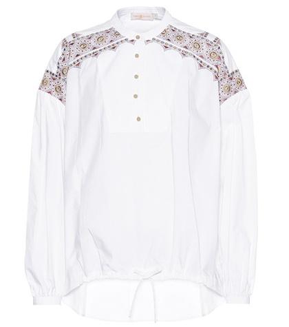 Diane Von Furstenberg Jayne Embroidered Cotton Top