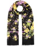 Dolce & Gabbana Floral-printed Cashmere Scarf