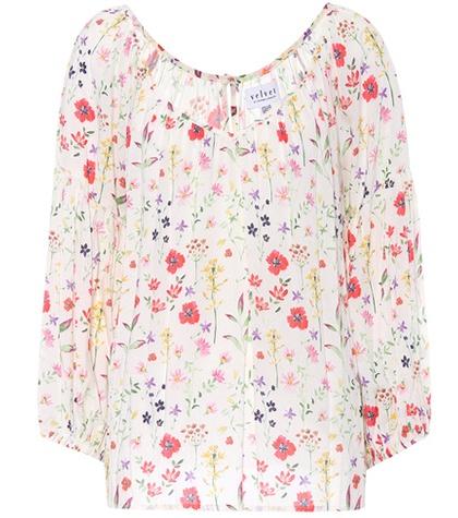Velvet Molina Floral-printed Top