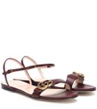 Gucci Marmont Gg Leather Sandals