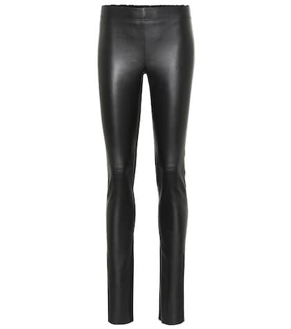 Joseph Leather Straight Pants