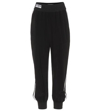 Fendi Striped Silk Trackpants
