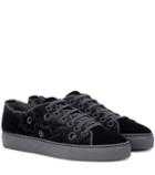 Simone Rocha Velvet Low-top Sneakers