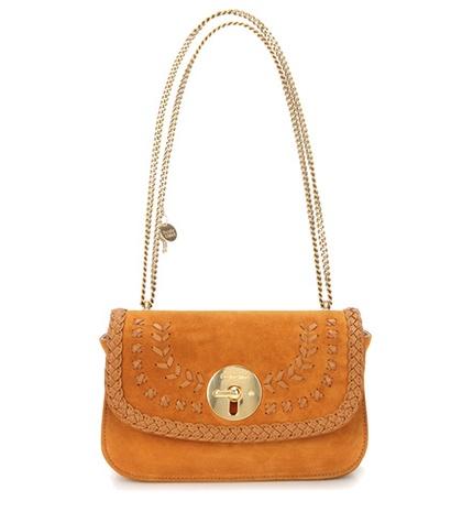 Valentino Lois Medium Suede Shoulder Bag
