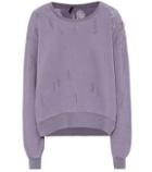Self-portrait Distressed Cotton Hoodie