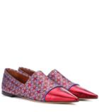 Nike Leather-trimmed Jacquard Ballerinas
