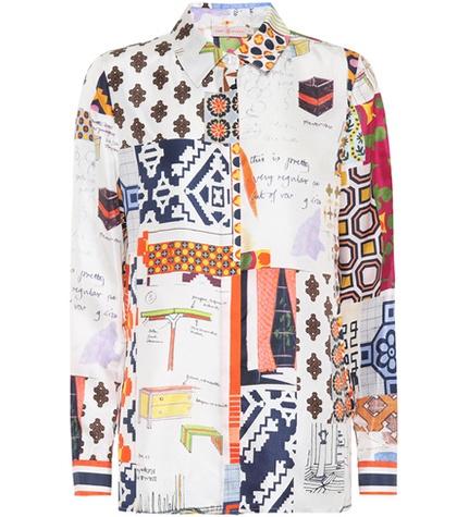 Tory Burch Sienna Printed Silk Shirt