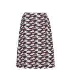 Jil Sander Navy Wool Jacquard Skirt