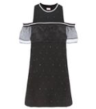 Helmut Lang Embellished Cotton Jersey Mini Dress