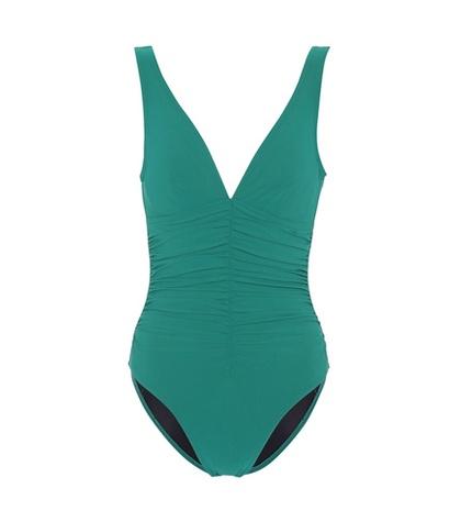 Karla Colletto Ruched V-neck Swimsuit