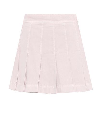Valentino Pleated Denim Miniskirt